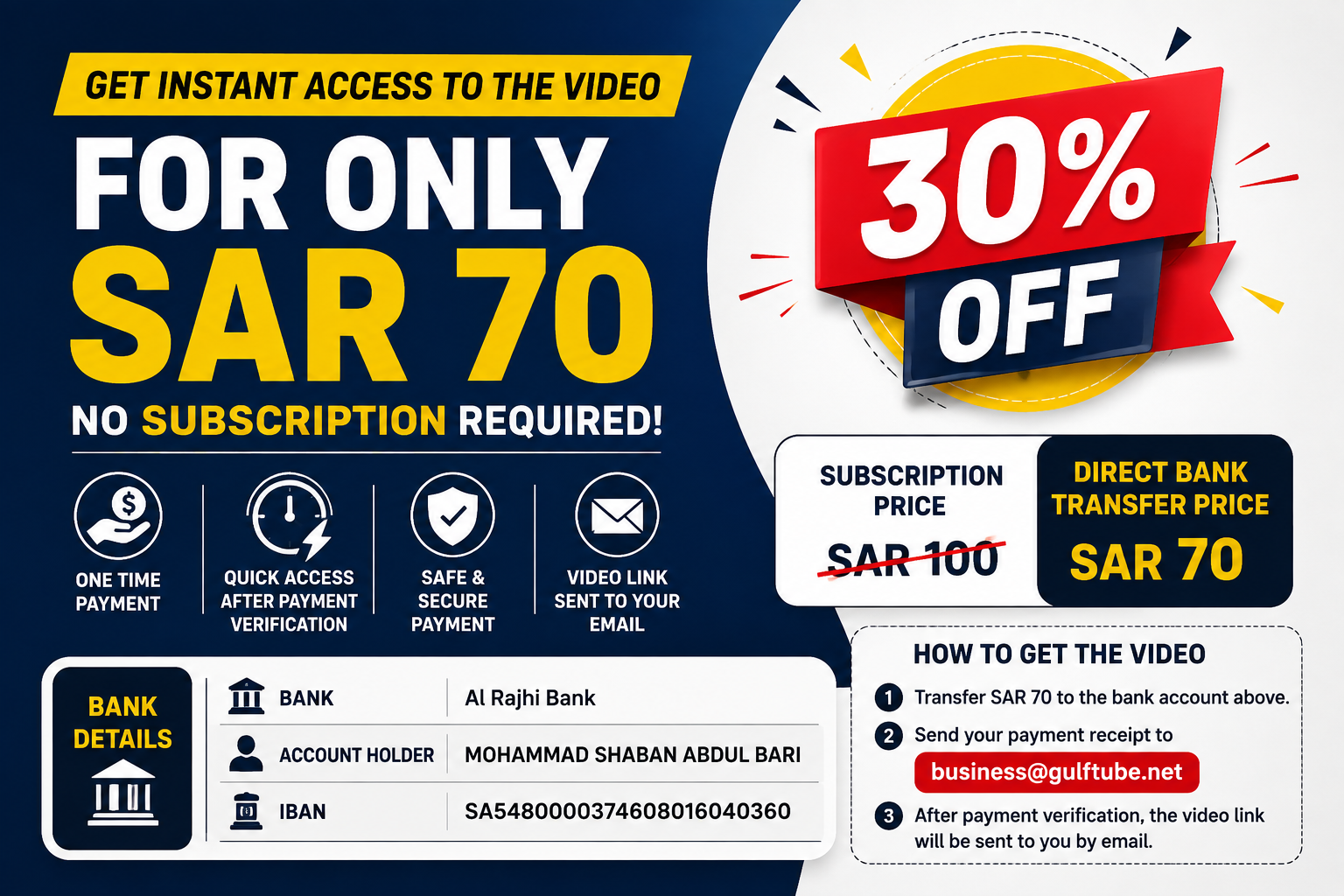 Get Instant Access to the WAKALA & AQD AMAL Video – Only SAR 70